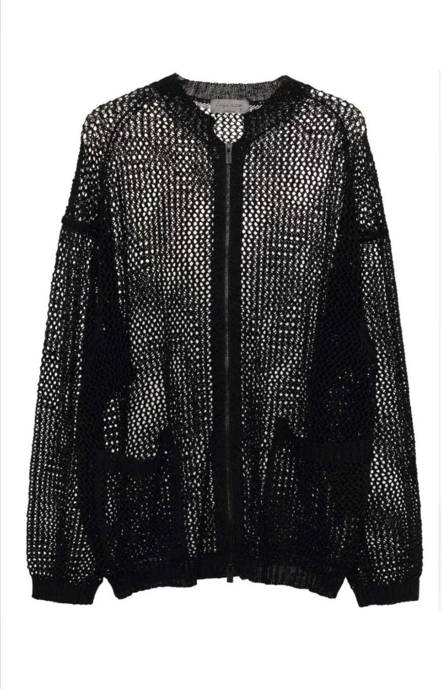 Yohji Yamamoto crochet bomber jacket