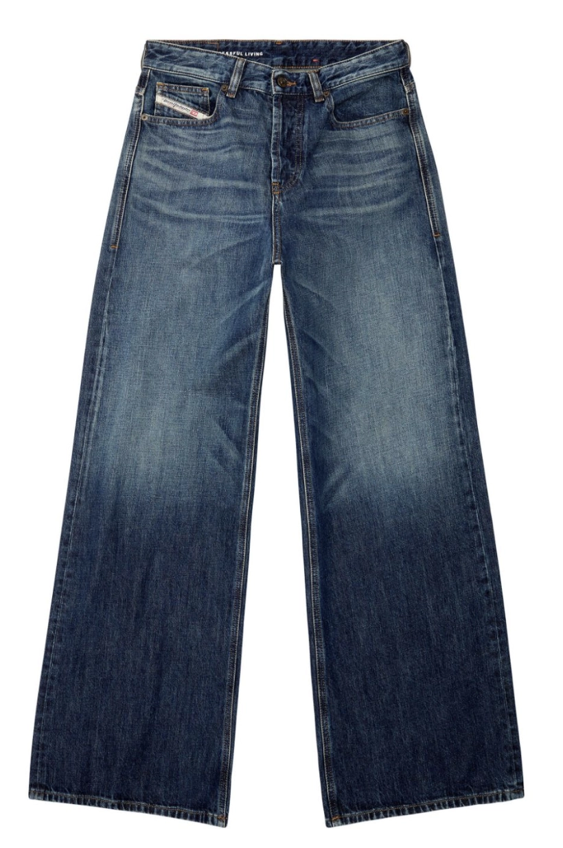 Diesel Denim Wide Leg Pants