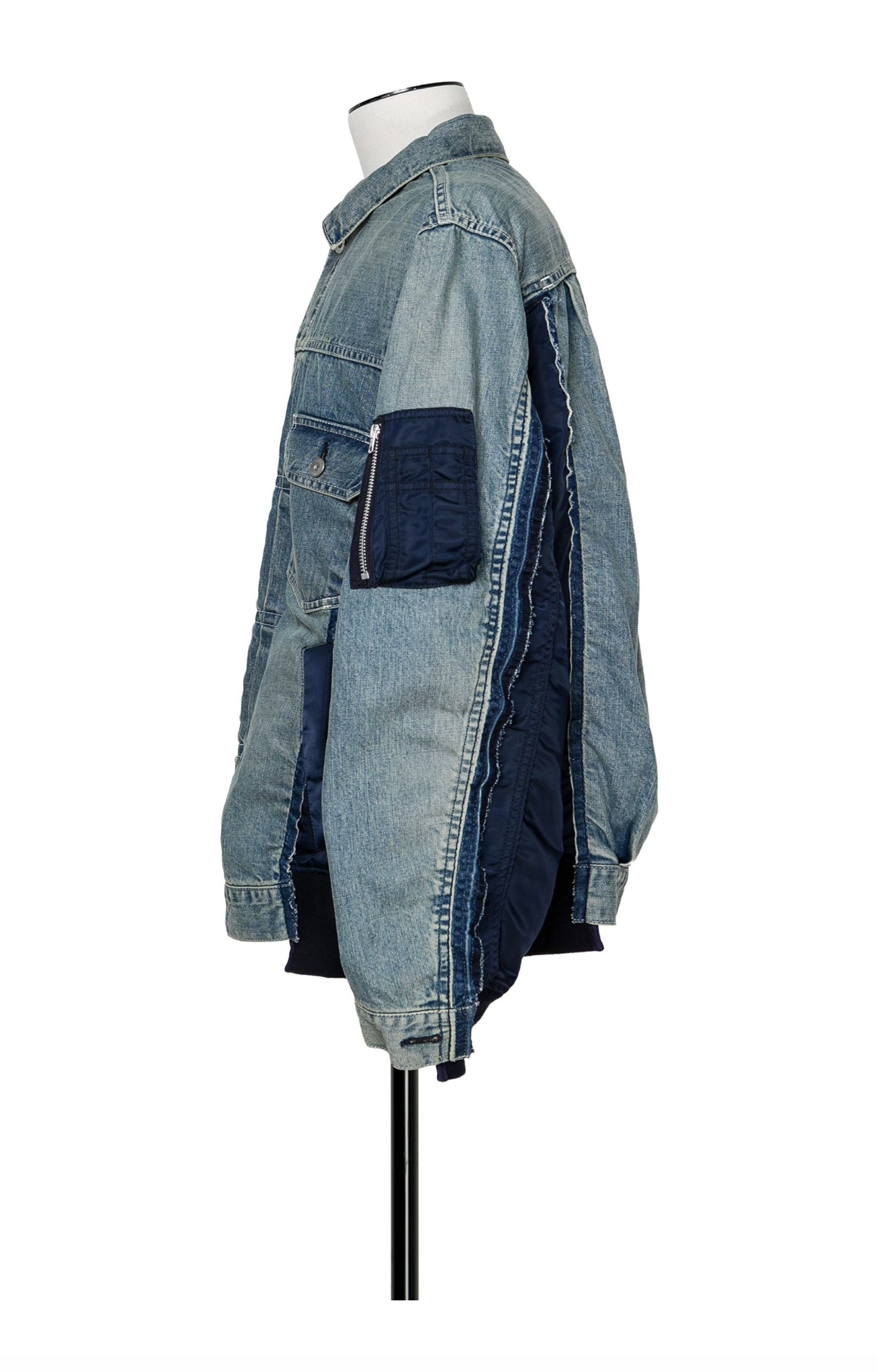 Sacai Denim x Nylon Twill light blue Jacket