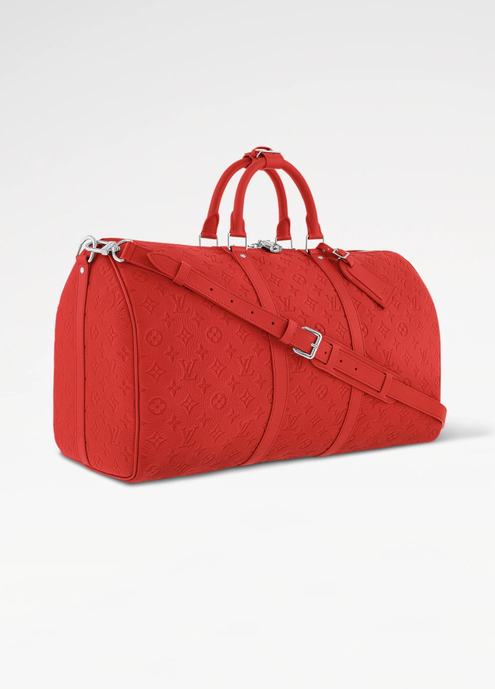 Louis Vuitton Red keepall bandouliere 50