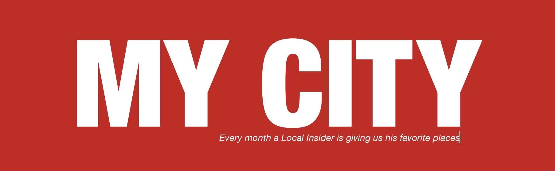 My City Homepage Banner